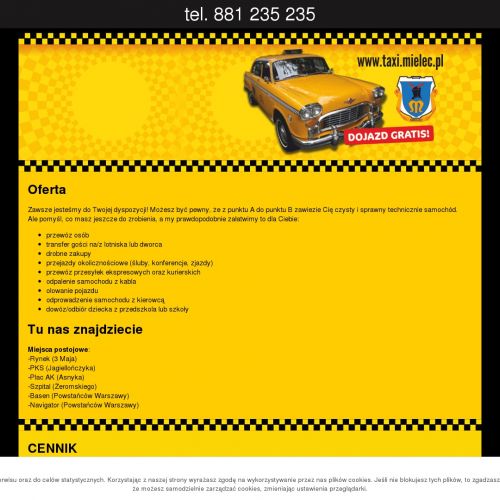 Taxi mielec telefon