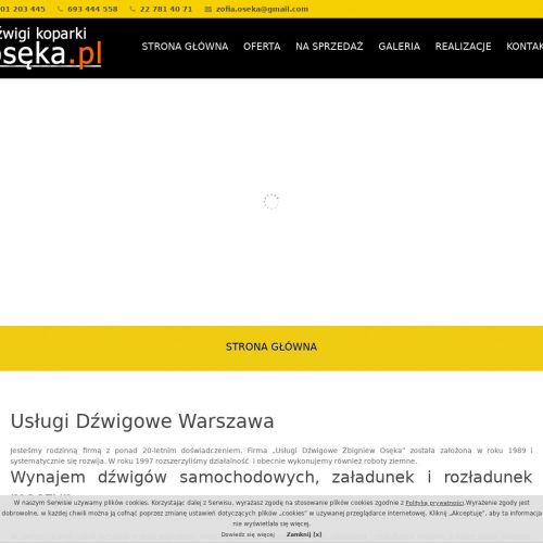 Wynajem dźwigów w Warszawie