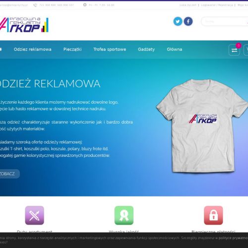 Tychy - t-shirt reklamowy z logo firmy