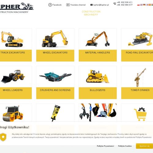 Koparka gąsienicowa liebherr w Nowym Sączu