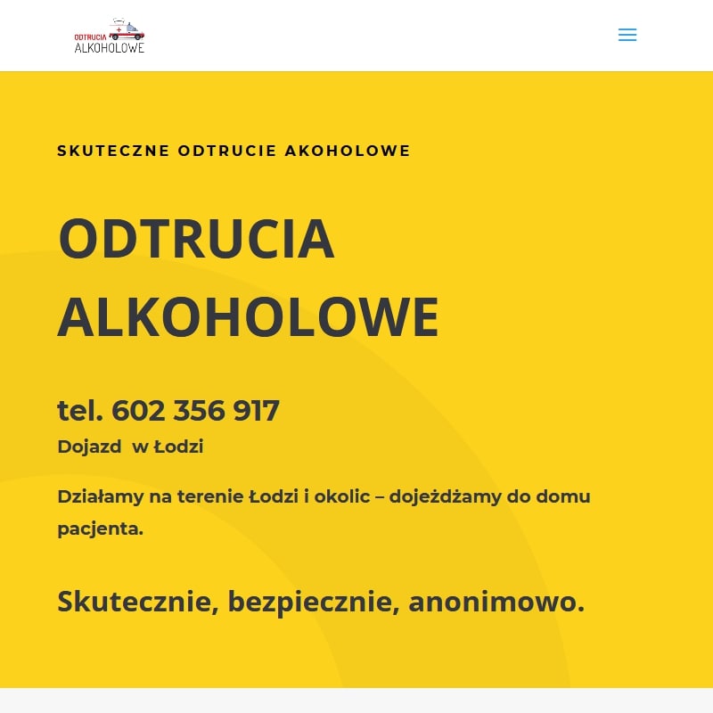 Odtrucie alkoholowe łódź