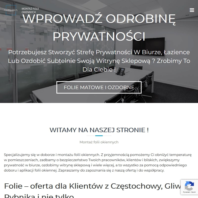 Sosnowiec - folia ochronna przed słońcem