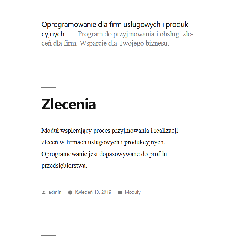 Aplikacja do przyjmowania zleceń