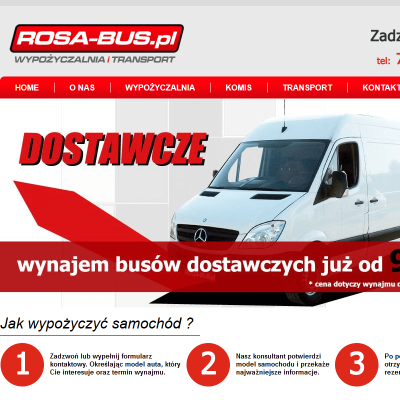 Wynajem busów dostawczych radom cena w Radomiu