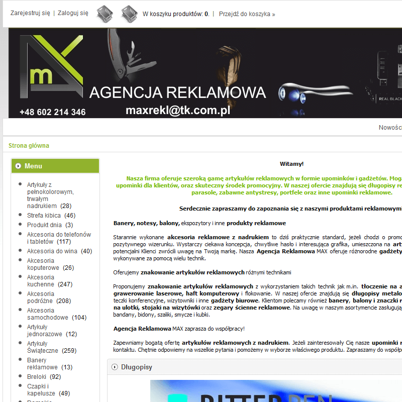 Długopisy reklamowe metalowe